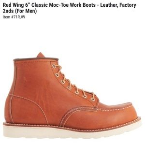 RED WING SHOES MOC TOE / size 40